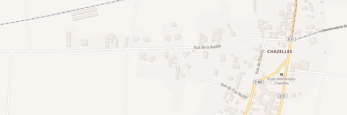 Plan du 24 Rue du Puy Rozier - Chazelles à Aubiat