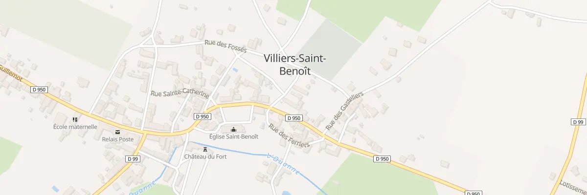 Plan du 9002 Rue des Trois Croix à Villiers-Saint-Benoît