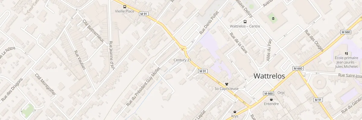 Plan du 59 Rue Pierre Catteau à Wattrelos