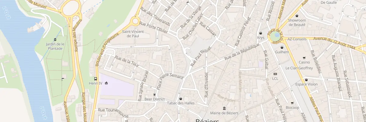 Plan du 1 Rue Porte Olivier à Béziers