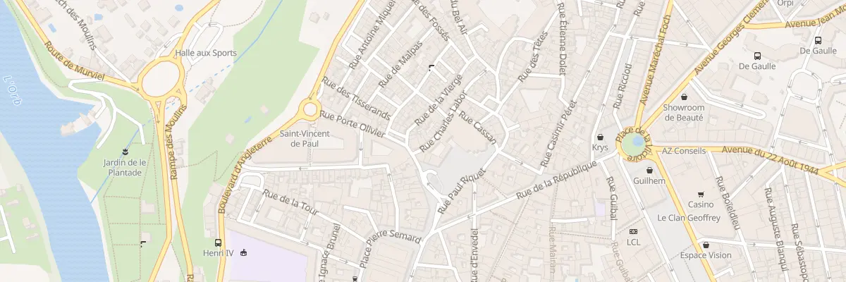 Plan du 1 Rue Charles Labor à Béziers