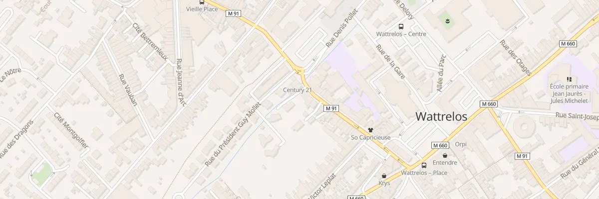 Plan du 491 Rue Pierre Catteau à Wattrelos