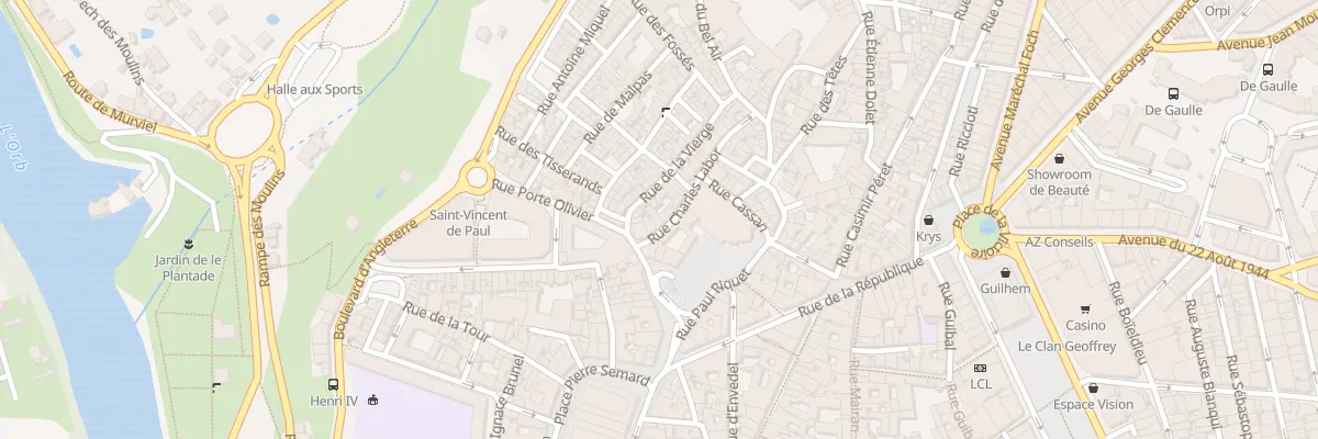 Plan du 3 Rue Charles Labor à Béziers