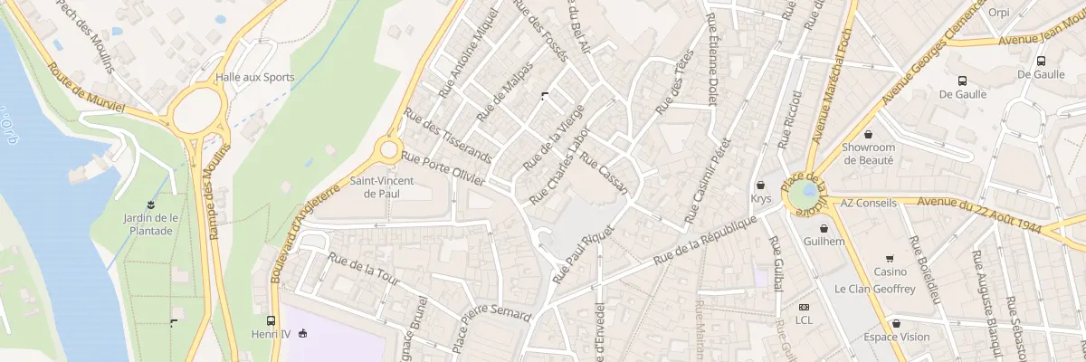 Plan du 5 Rue Charles Labor à Béziers