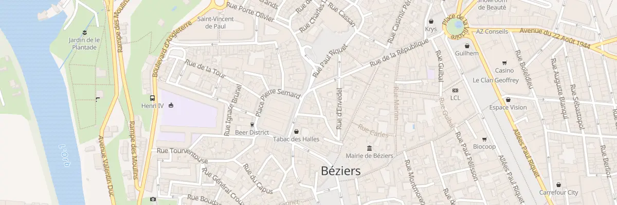 Plan du 11 Rue du Chapeau Rouge à Béziers
