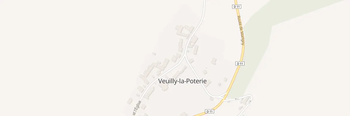 Plan du 7 Rue de la Mairie et l’Eglise à Veuilly-la-Poterie