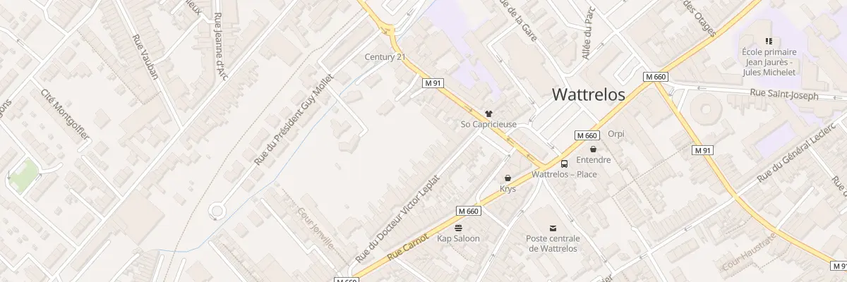 Plan du 18 Rue Doct Victor Leplat à Wattrelos