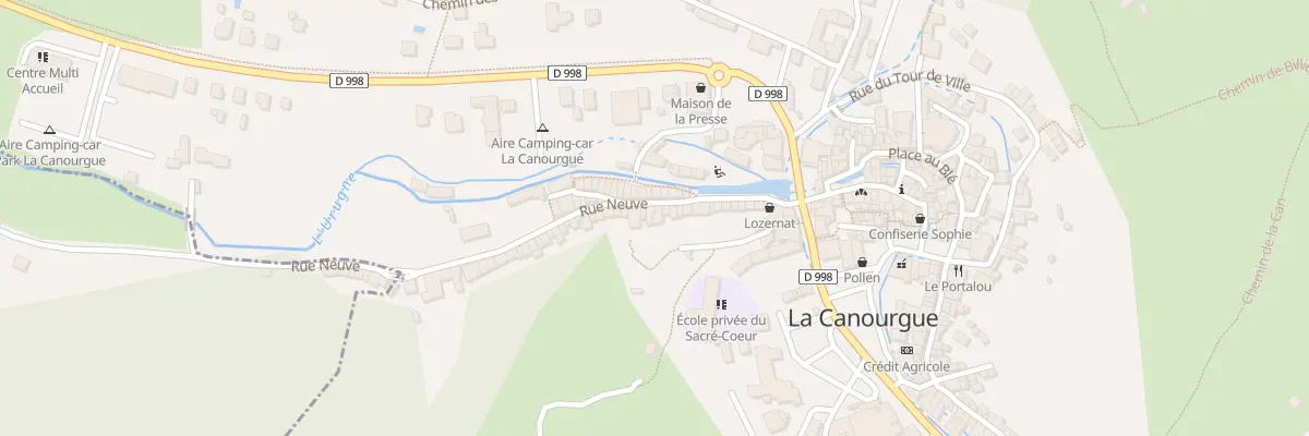 Plan du 33 Rue Neuve à La Canourgue