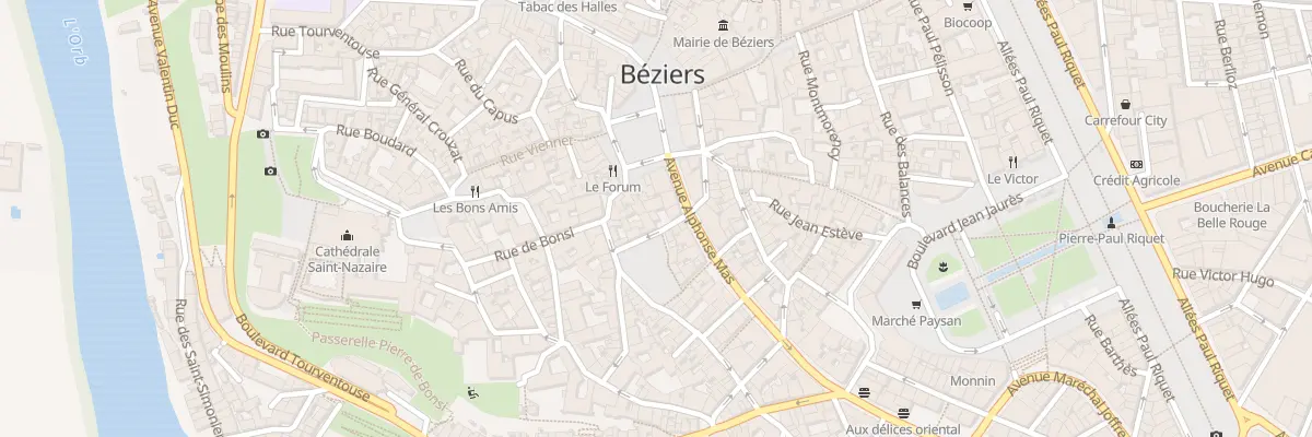 Plan du 20 Rue Général Miquel à Béziers