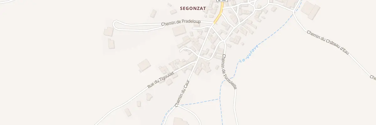 Plan du 5001 Rue de Tigouvet Segonzat à Saint-Gervazy