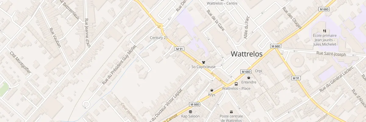 Plan du 27 Rue Pierre Catteau à Wattrelos