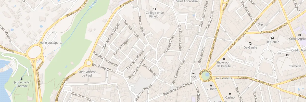 Plan du 14 Rue Charles Labor à Béziers