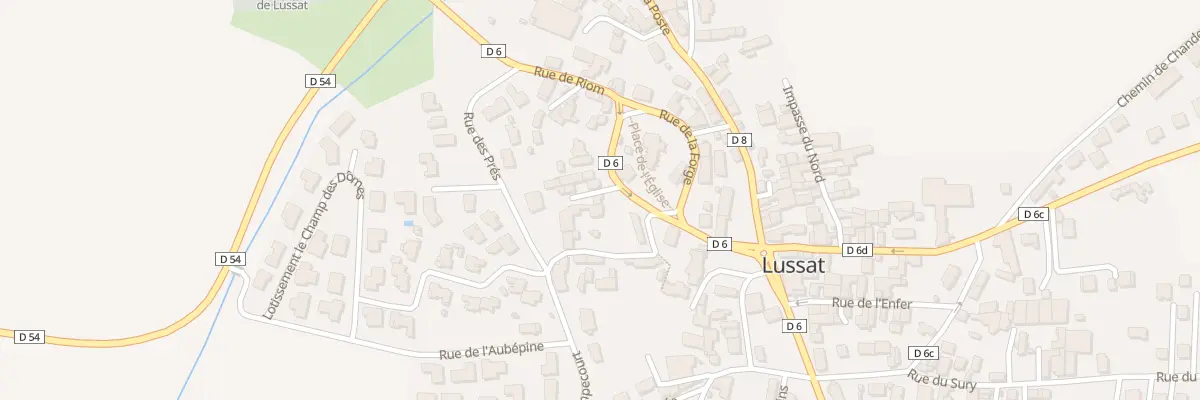 Plan du 7 Rue de Riom à Lussat