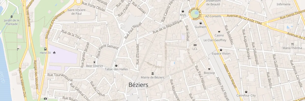 Plan du 30 Rue Française à Béziers