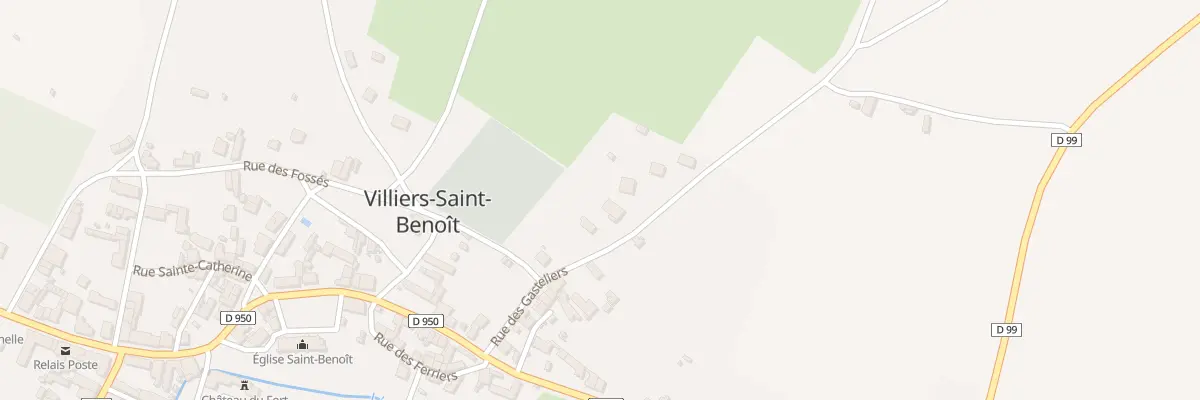 Plan de la Rue des Gasteliers à Villiers-Saint-Benoît