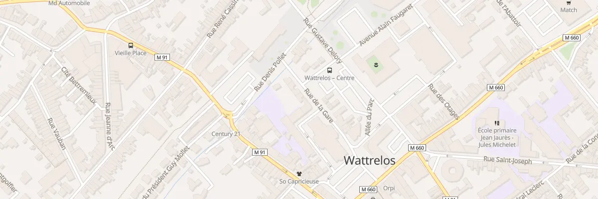 Plan du 3 Rue de la Gare à Wattrelos