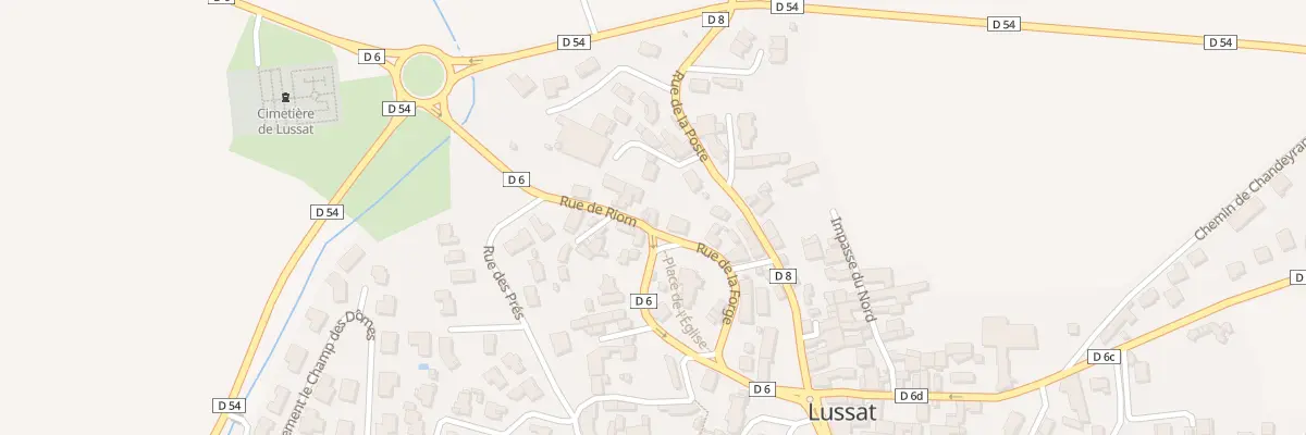 Plan du 2 Rue de Riom à Lussat
