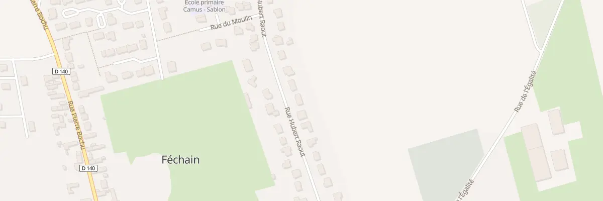 Plan du 28 Rue Hubert Raout à Féchain