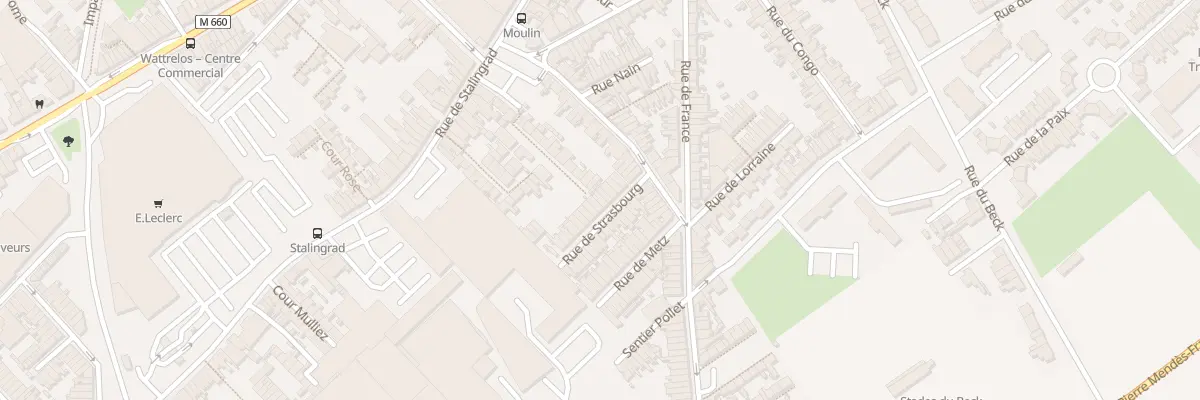 Plan du 10 Rue de Strasbourg à Wattrelos