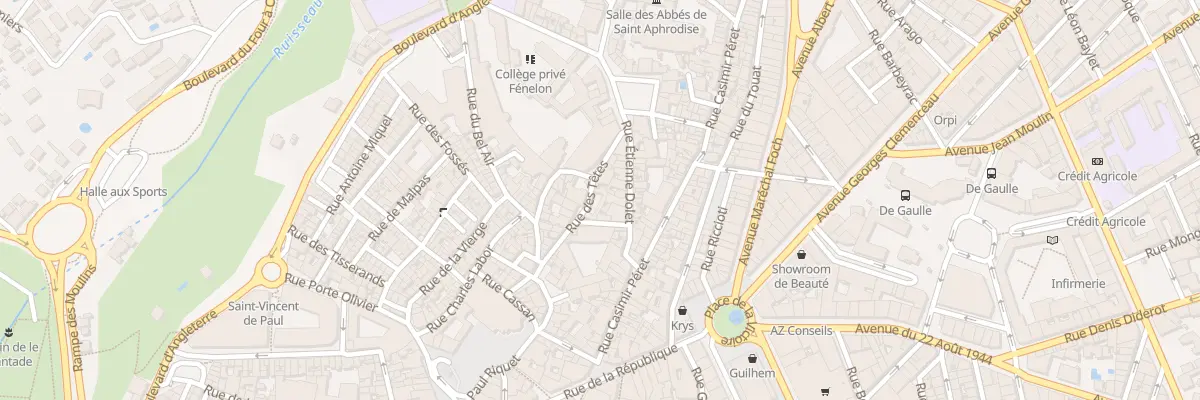 Plan du 8 Rue des Têtes à Béziers