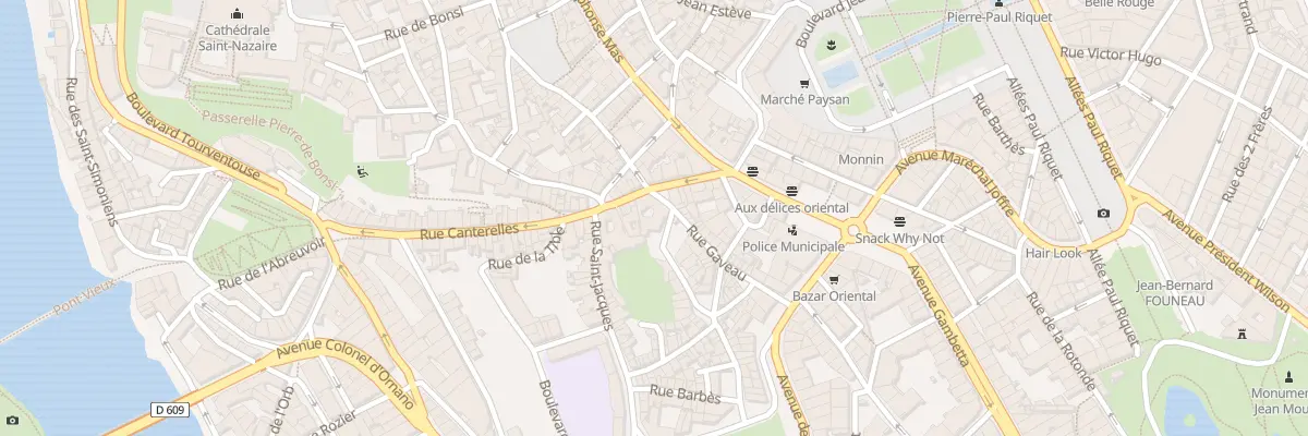 Plan du 4 Rue Gaveau à Béziers