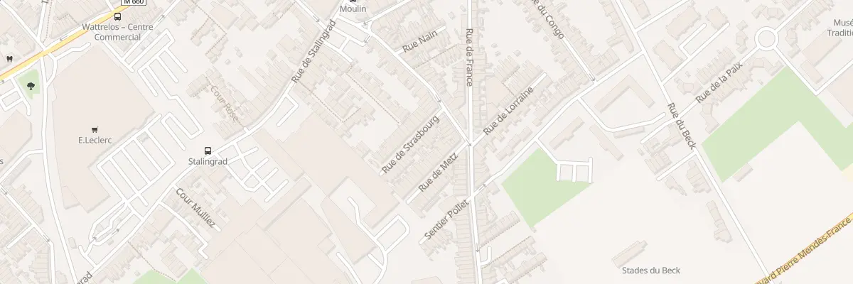 Plan du 7 Rue de Strasbourg à Wattrelos