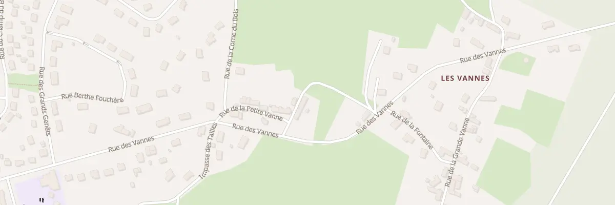 Plan de la Rue de la Petite Vanne à Urzy