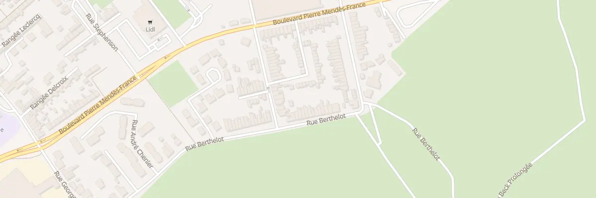 Plan du 99 Rue Berthelot à Wattrelos