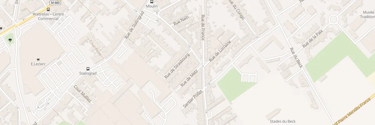 Plan du 3 Rue de Strasbourg à Wattrelos