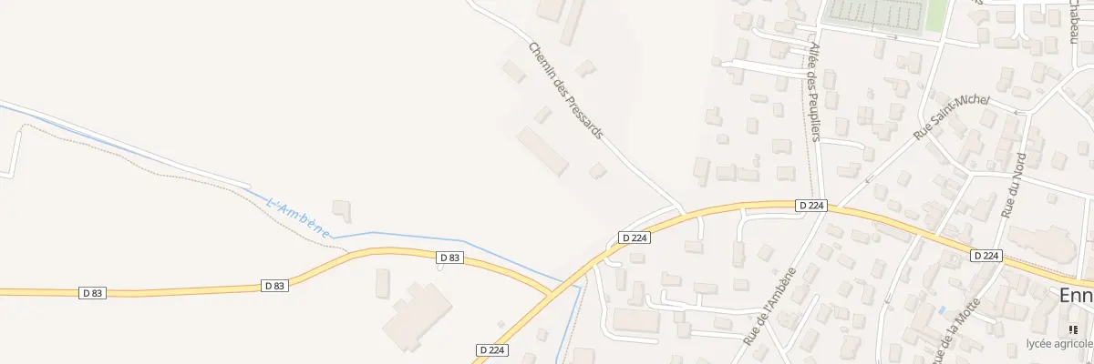 Plan du 1 Che des Pressards à Ennezat