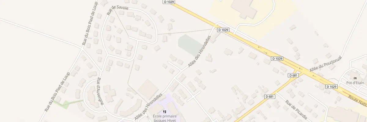 Plan du 2 Rue des Mésanges à Holnon