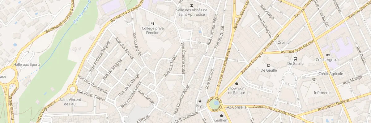 Plan du 26 Rue Etienne Dolet à Béziers