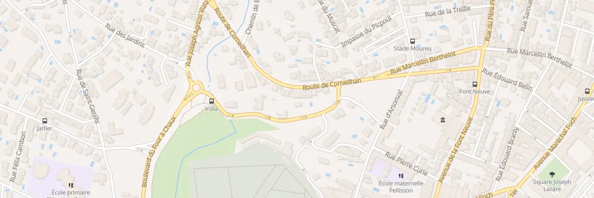 Plan du 33 Rte de Corneilhan à Béziers