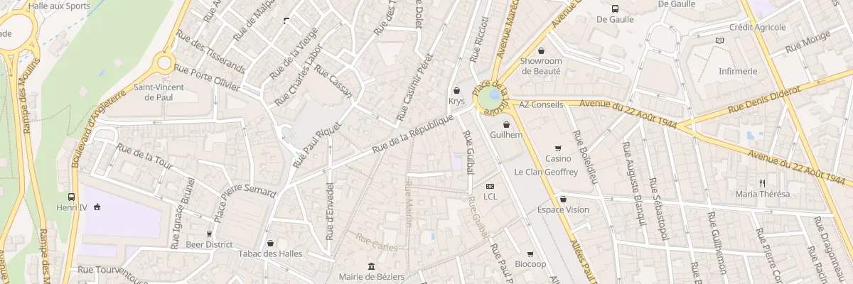 Plan du 13 Rue de la République à Béziers