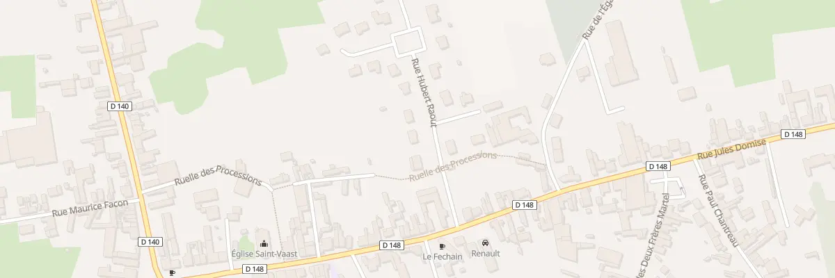 Plan du 3 Rue Hubert Raout à Féchain