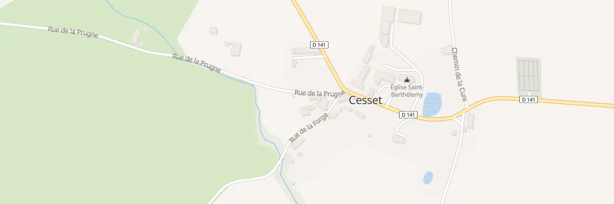 Plan du 72 Rue de la Prugne à Cesset