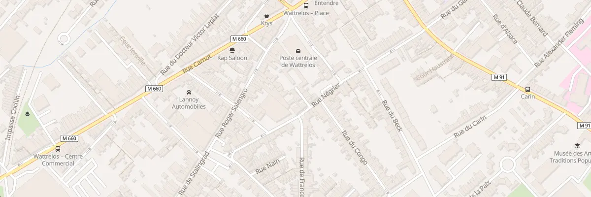 Plan du 4 Rue Negrier Cour des Pompiers à Wattrelos
