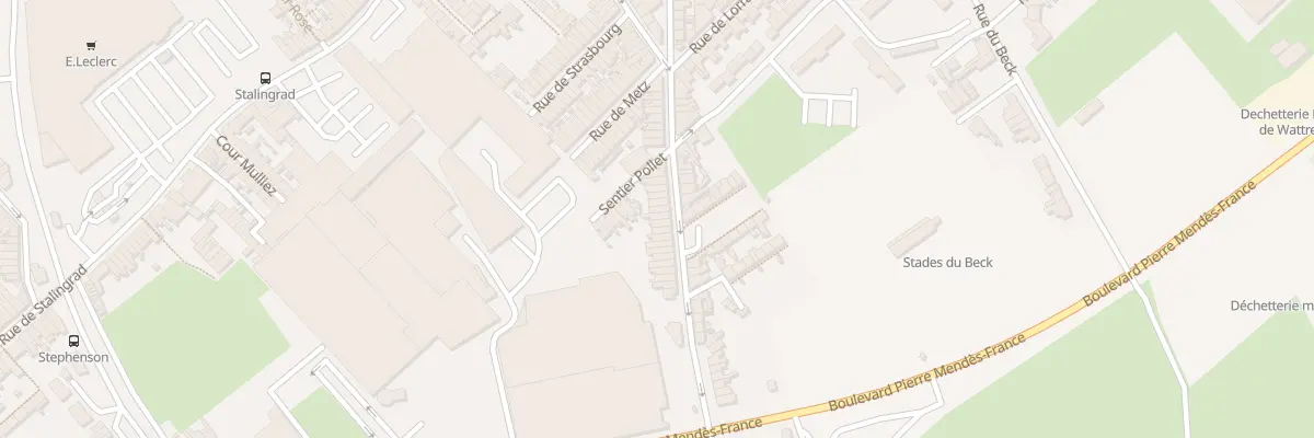 Plan du 74 Rue Gabriel Péri à Wattrelos