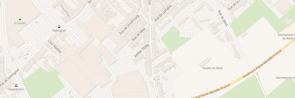 Plan du 62 Rue Gabriel Péri à Wattrelos