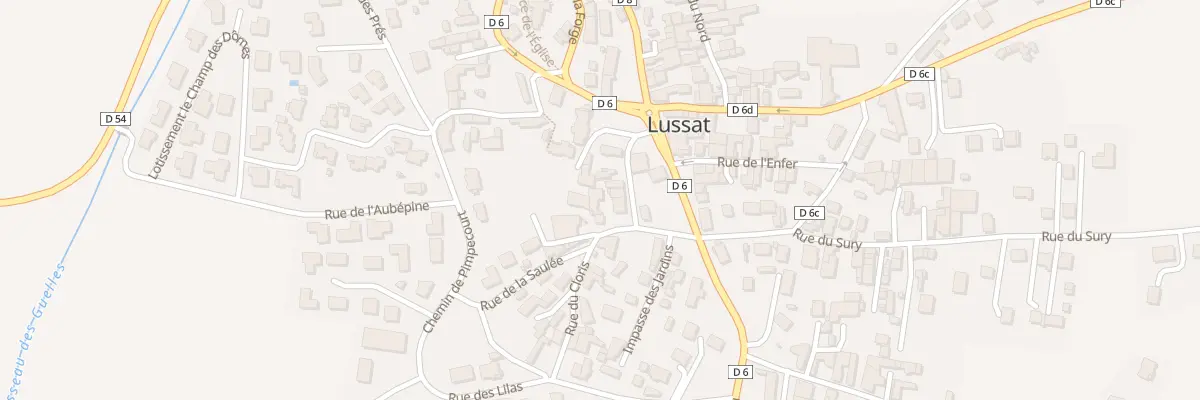Plan du 8 Rue du Onze Novembre à Lussat
