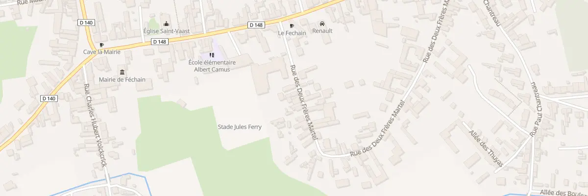 Plan du 8 Rue des Freres Martel à Féchain
