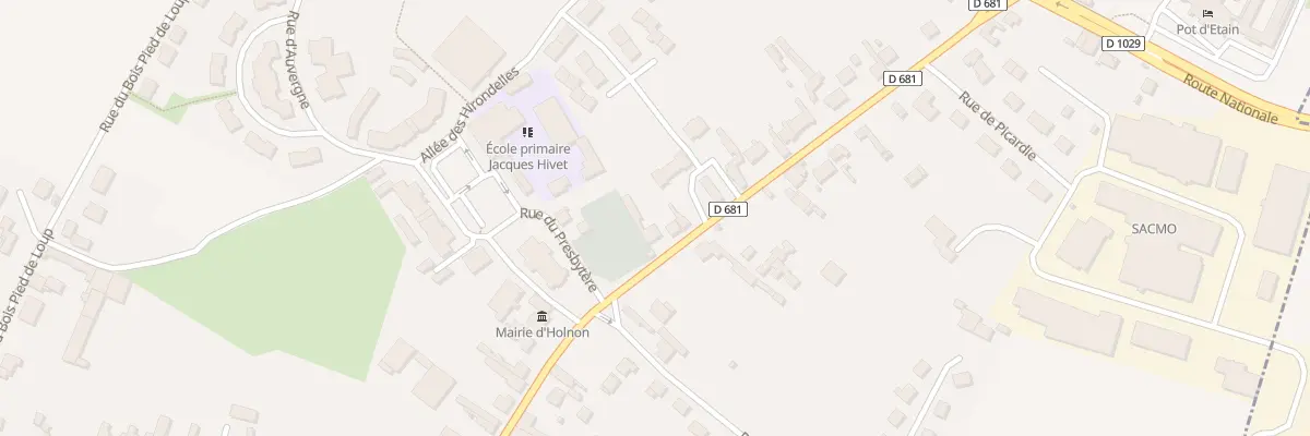 Plan du 1 Rue Wallon Satizelle à Holnon