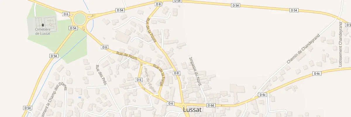 Plan du 20 Rue de la Poste à Lussat