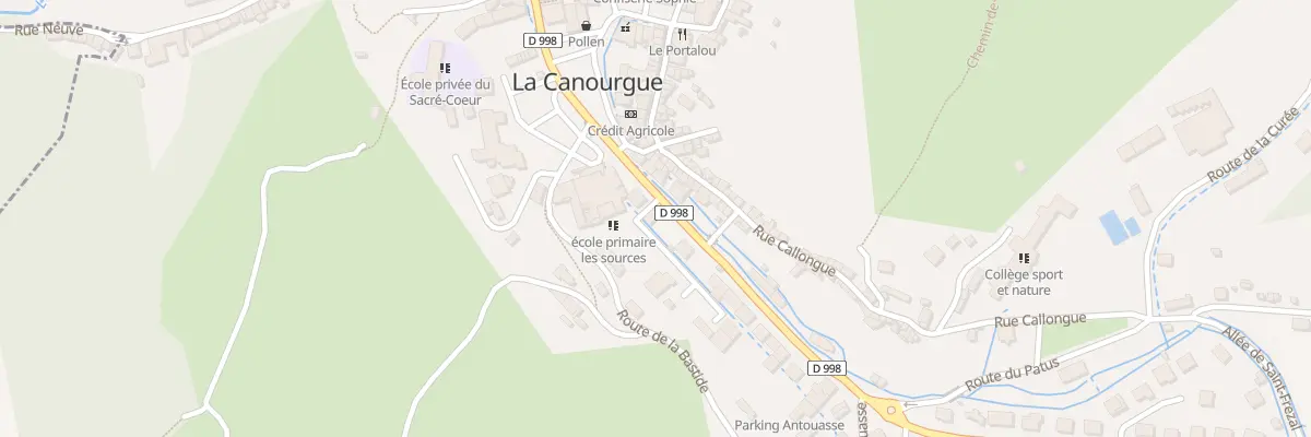 Plan du 8 Av des Gorges du Tarn à La Canourgue
