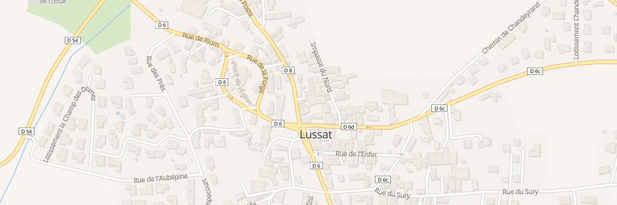Plan du 6 Rue de la Poste à Lussat