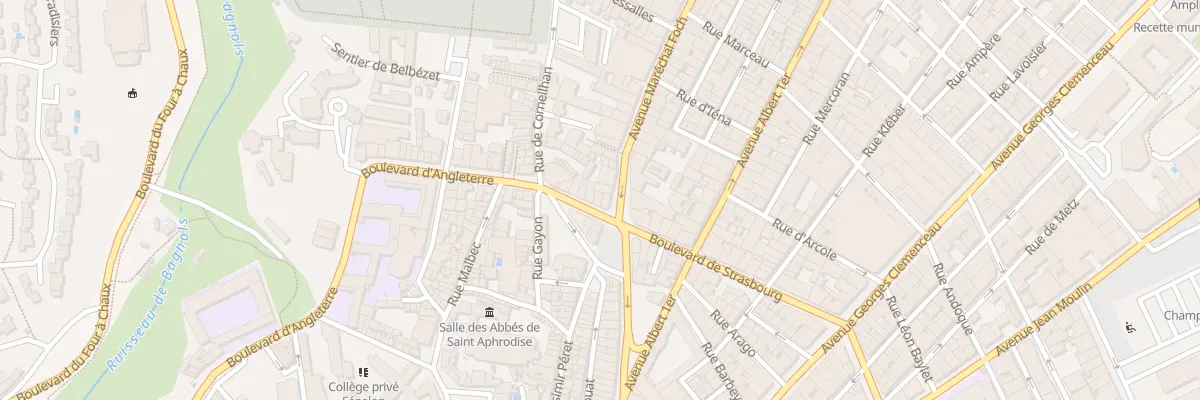 Plan du 9 Bd de Strasbourg à Béziers