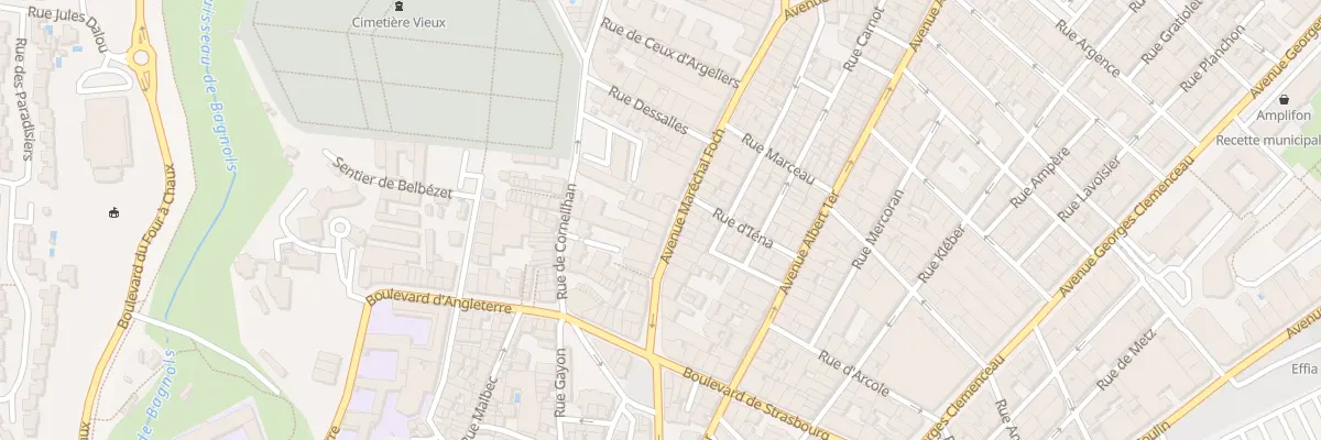 Plan du 93 Av Maréchal Foch à Béziers