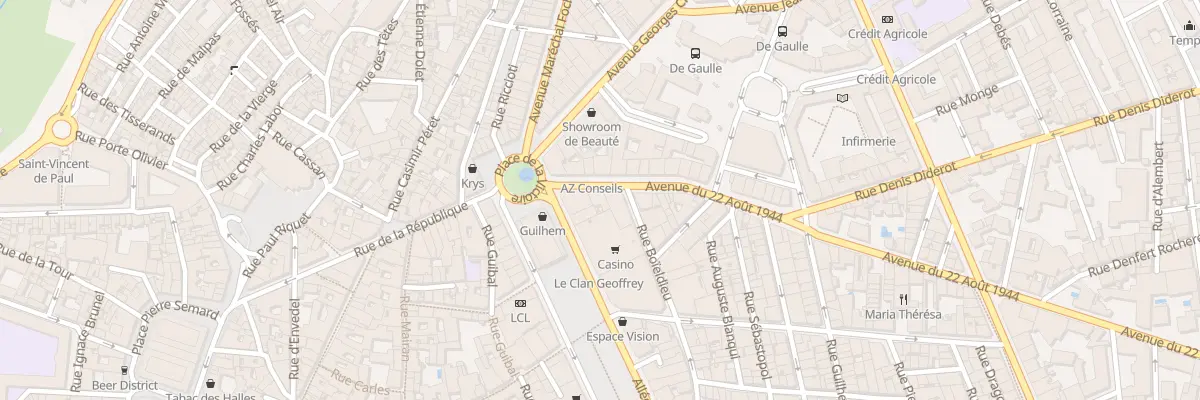 Plan du 4 Av Vingt Deux Aout 1944 à Béziers