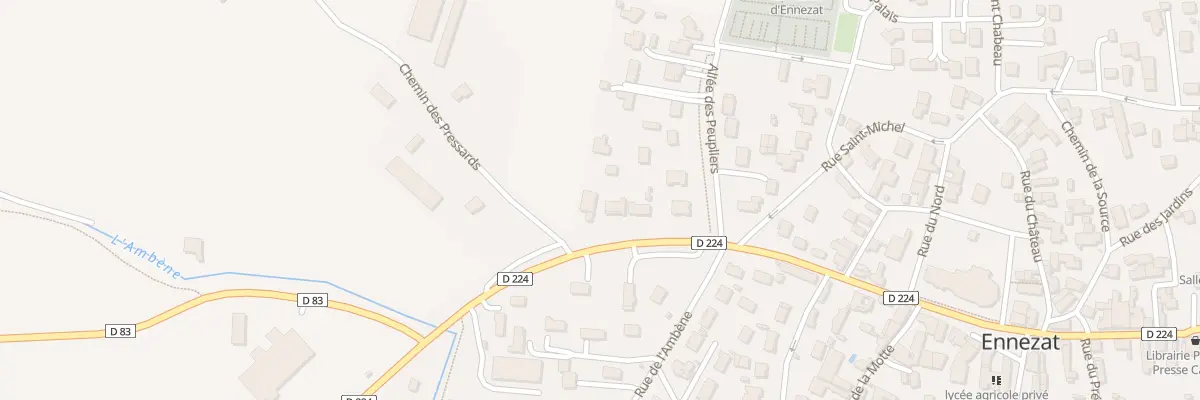 Plan du 22 Rte de Riom à Ennezat