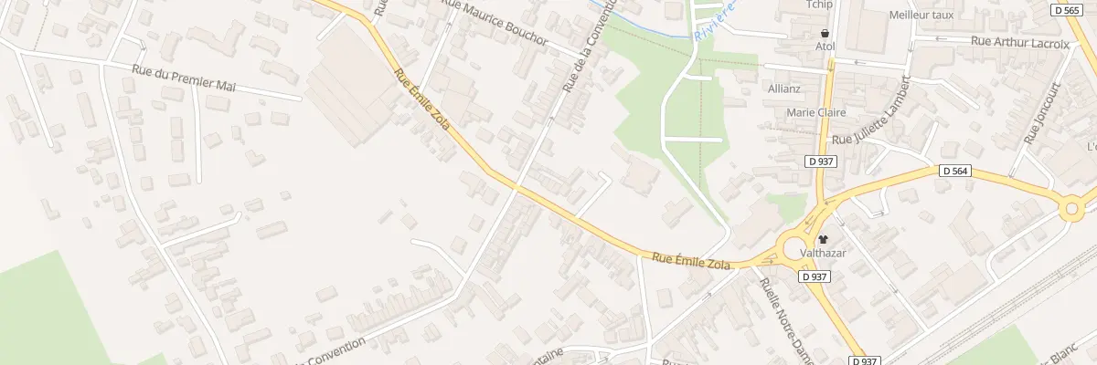 Plan du 28 Rue Emile Zola à Chauny